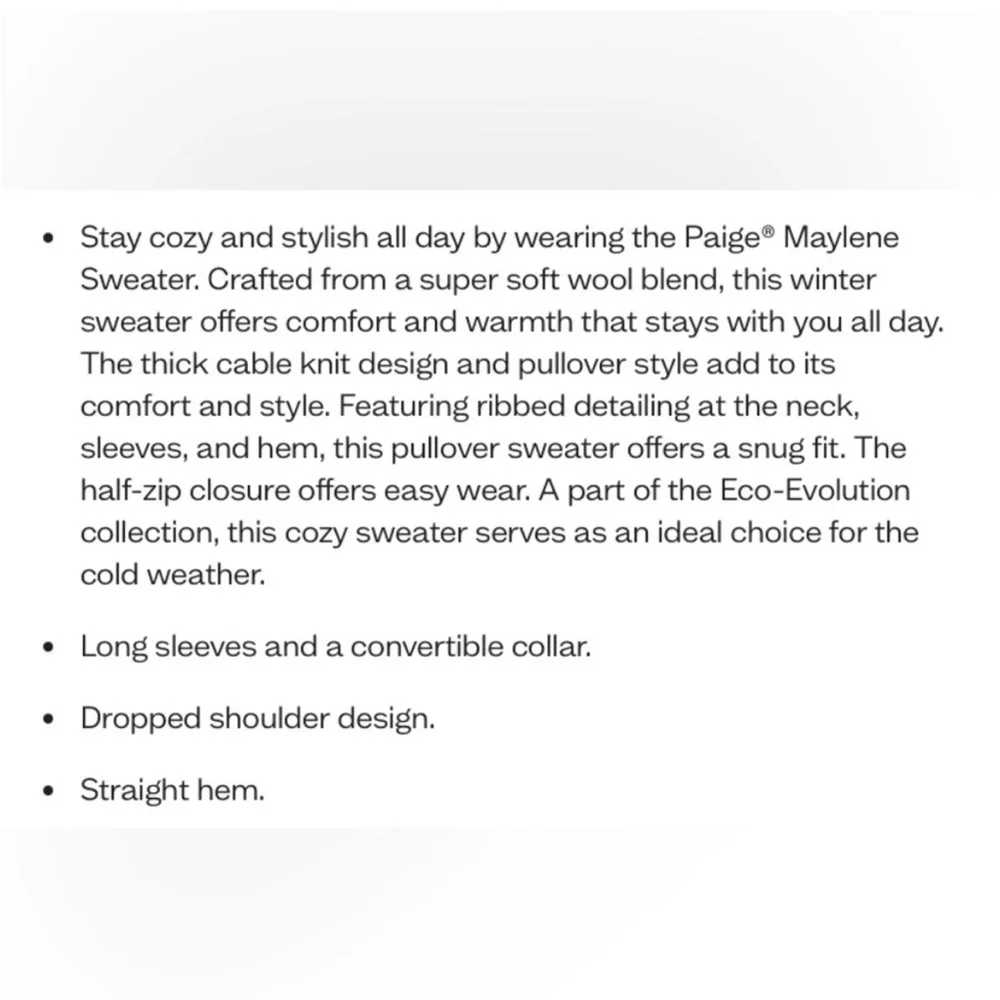 Paige Maylene Sweater-LARGE- in came, wool blend - Picture 6 of 6